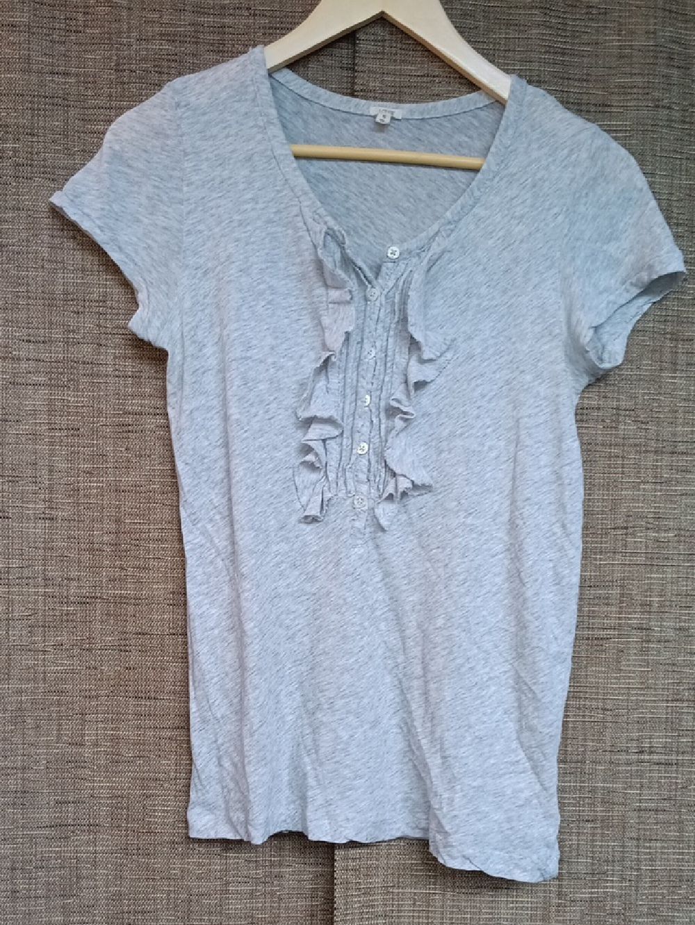 JCrew Hazy Grey Cotton Tee Shirt